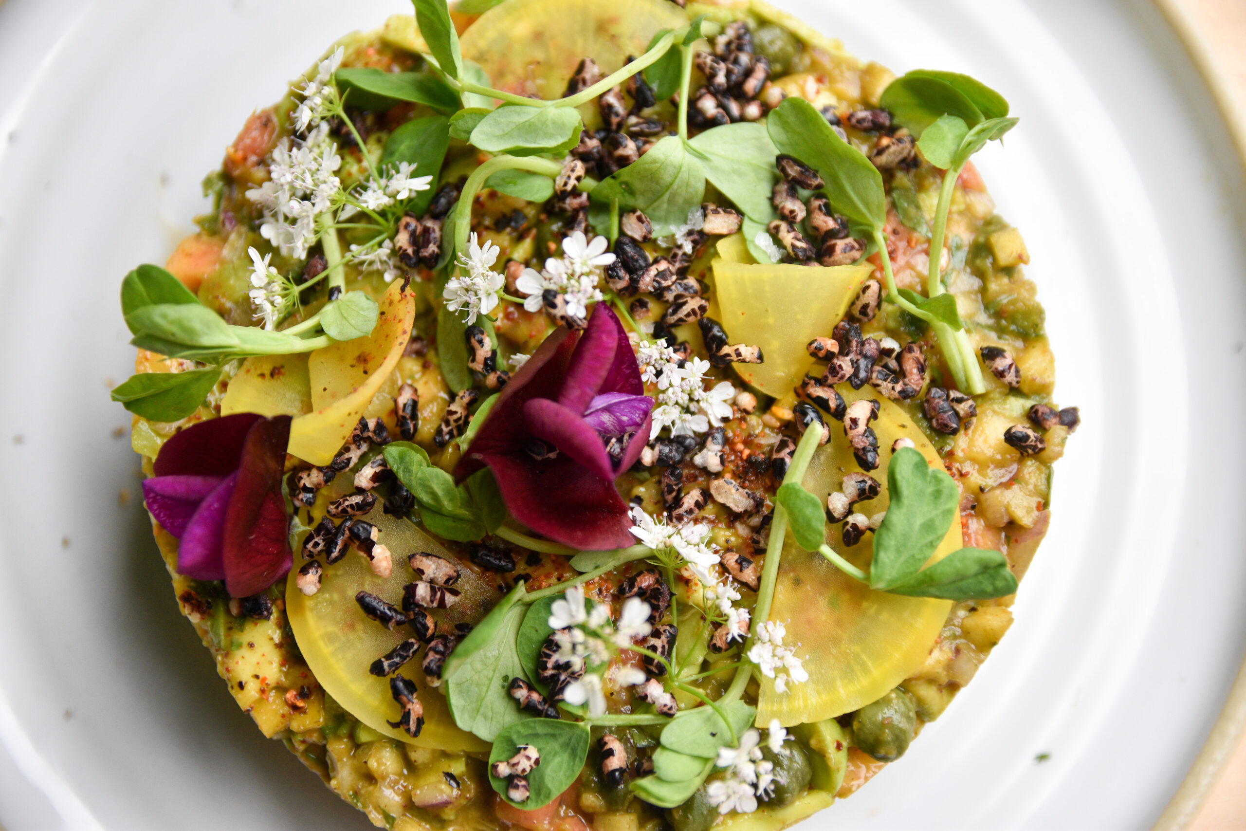 Avocado and Chickpea Bhel made by Pujan Sarkar, ROOH