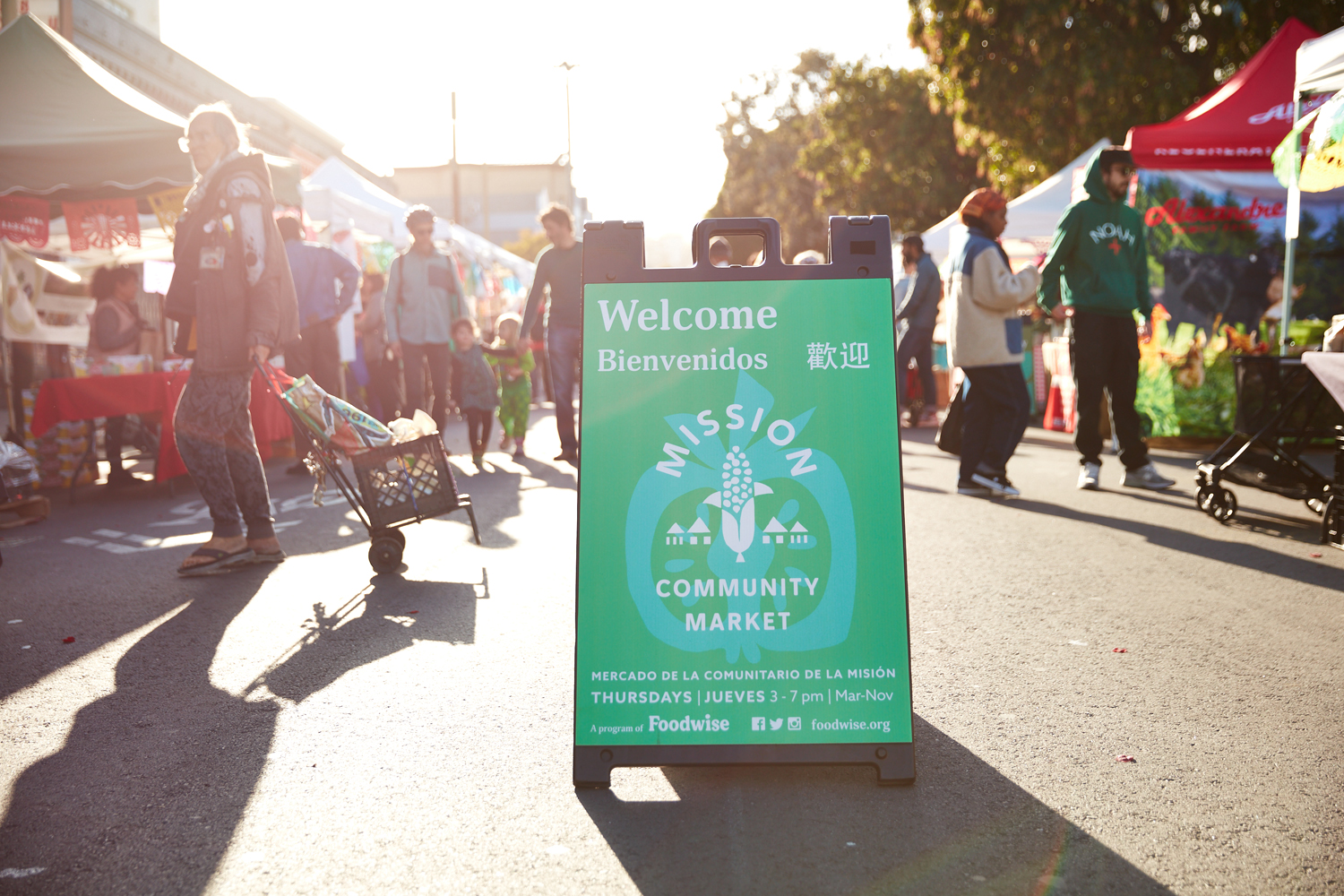 Mission Community Market with signage