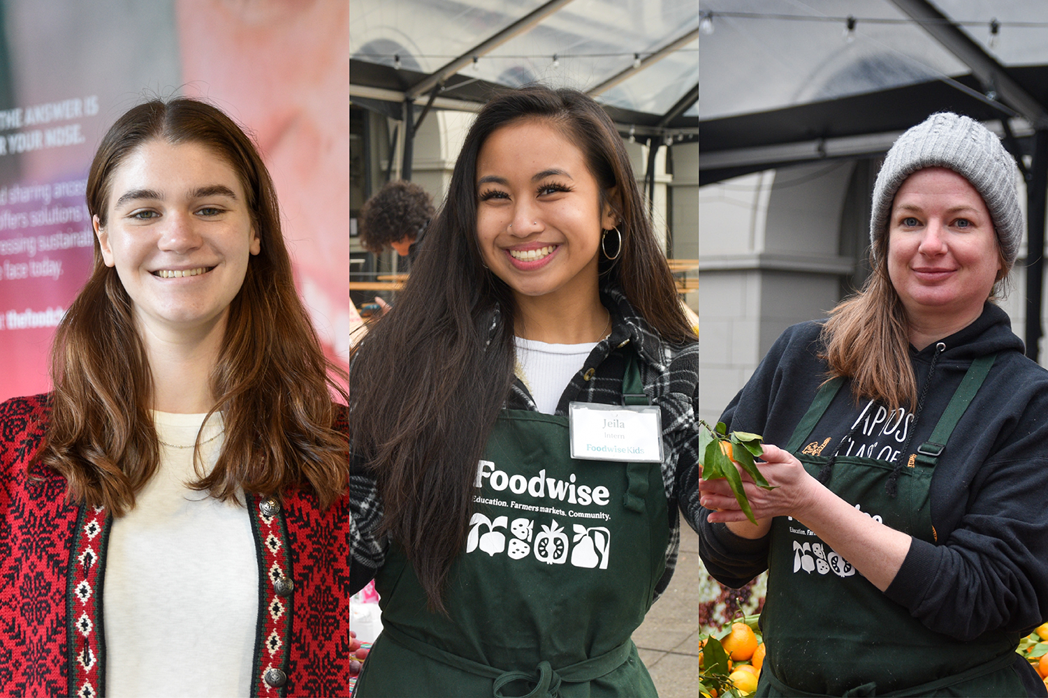 Foodwise interns, Bonnie, Jeila, and Naomi